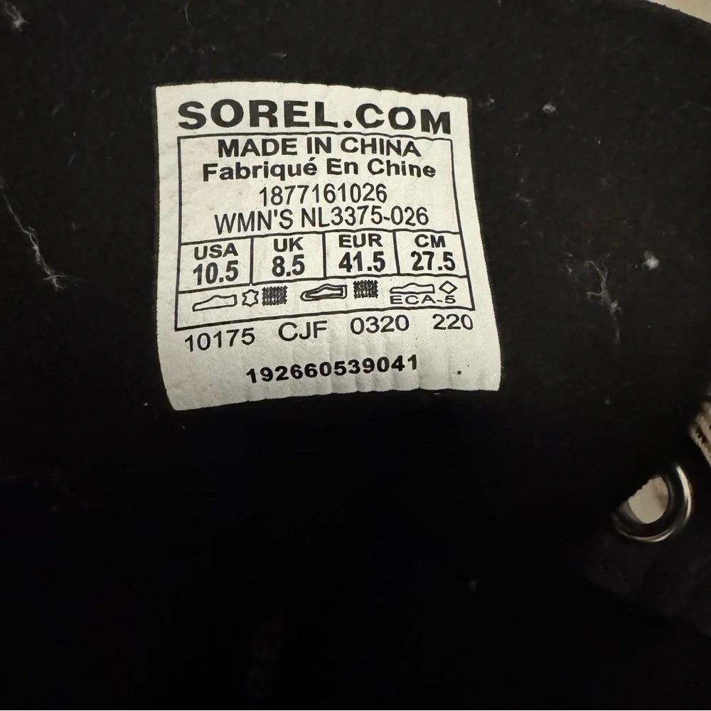 SOREL Lexie Hidden Wedge Waterproof Booties Black and Grey Women’s 10.5 - Picture 6 of 6